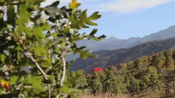 A scenic mountain range — Stock Video