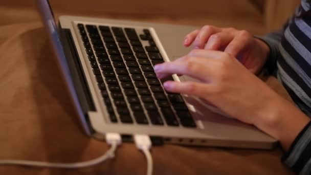 Mulher usando um laptop — Vídeo de Stock