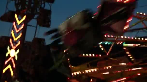 Colorful flashing carnival lights — Stock Video