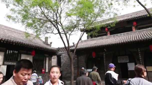 Chinesen in der antiken Stadt Pingyao, China — Stockvideo