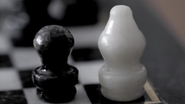 Mármore placa de xadrez — Vídeo de Stock