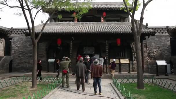 Chinees in oude stad van Pingyao, China — Stockvideo