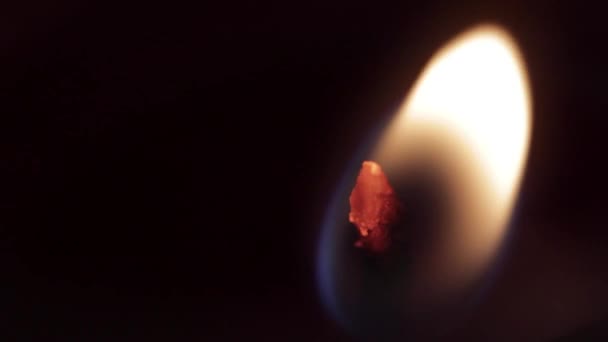 Plamen hoří na svíčku — Stock video