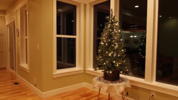 Christmas tree in house — Stock Video