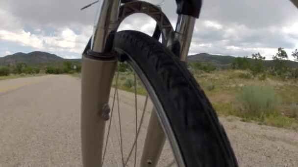Спінінг велосипед шини — стокове відео