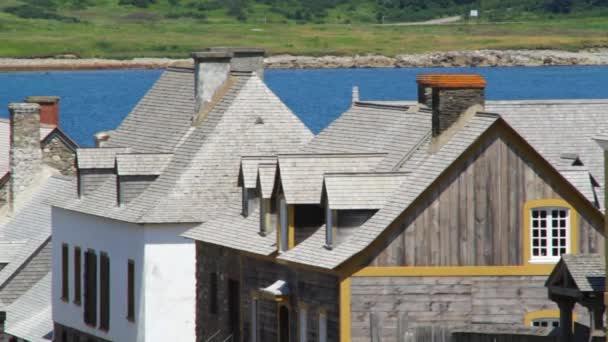 Koloniale stad op Fort Louisbourg — Stockvideo