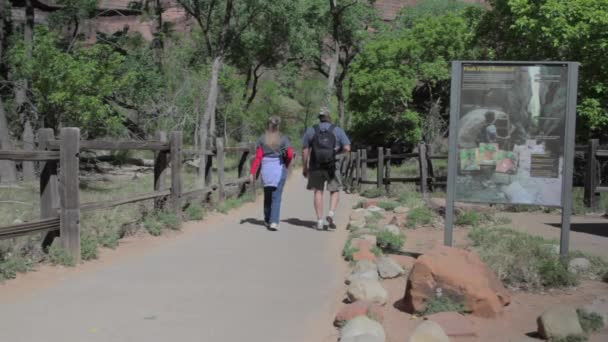 Coppia al parco nazionale di Zion — Video Stock