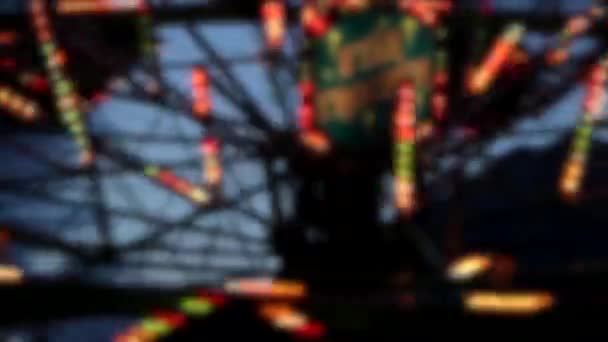 Bright Colorful Carnival Lights — Stock Video