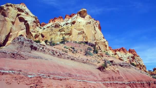 Gyönyörű sivatagi Capitol zátony — Stock videók