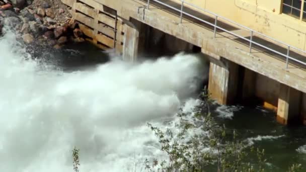 Wody powodziowe z odpływ wiosną — Wideo stockowe