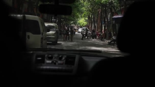People driving in a van — Stock Video