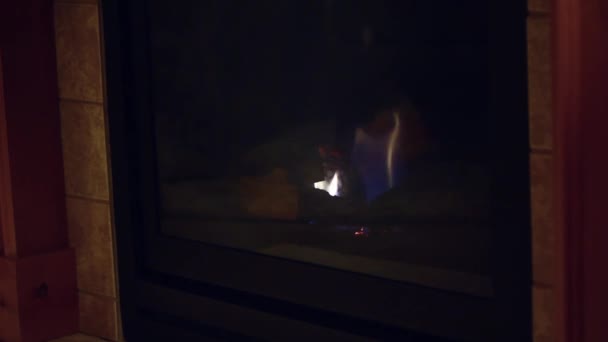 居間の暖炉 — ストック動画