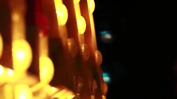 Luzes de carnaval piscando em um passeio — Vídeo de Stock
