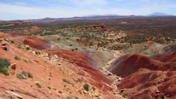 Prachtige woestijn van Capitol Reef — Stockvideo