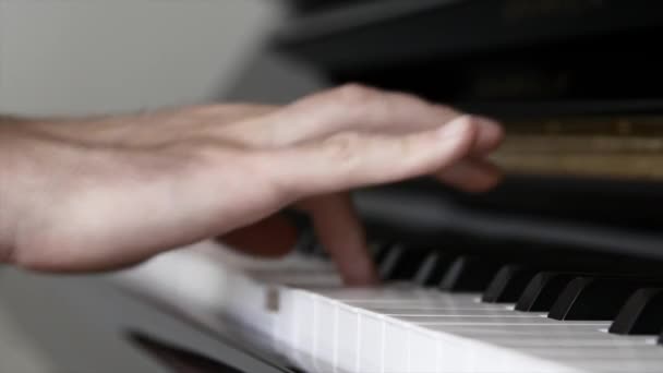 Man speelt op piano — Stockvideo