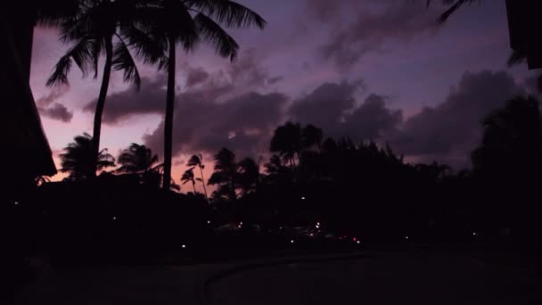 Beautiful sunset on the island — Stock Video
