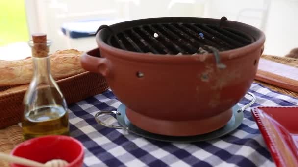 Ingredience pro italská bruschetta — Stock video