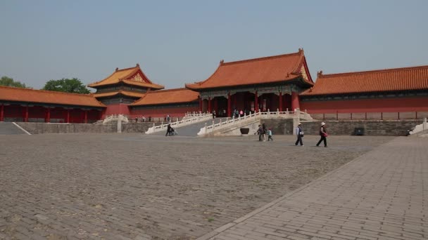 Ciudad Prohibida Palacio Patio — Vídeos de Stock