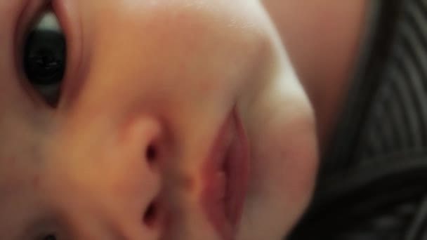 Porträt des neugeborenen Babys — Stockvideo