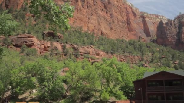 Lodge im Zion Nationalpark — Stockvideo