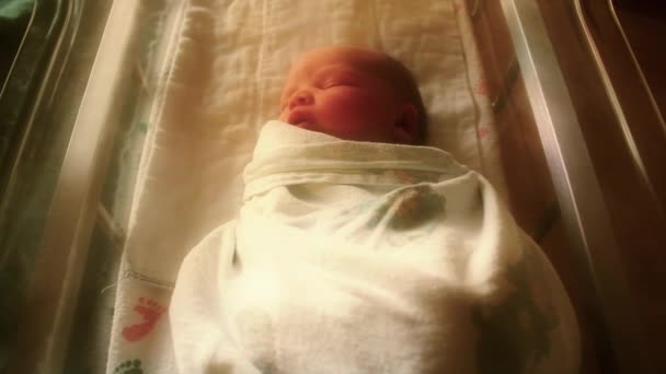 Bebé recién nacido en el hospital — Vídeo de stock