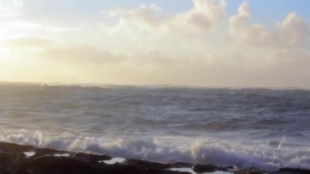 Ocean sunrise on the island — Stock Video