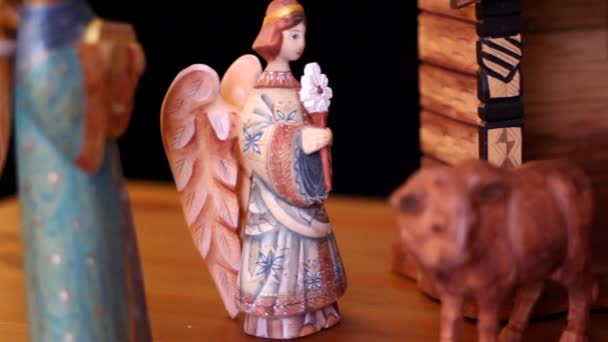 Presepe intagliato a mano — Video Stock