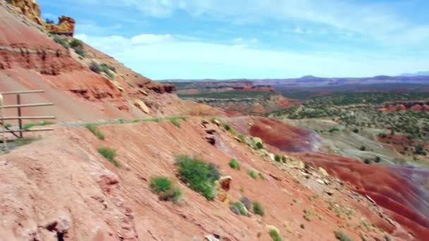 Woestijn van capitol reef national park — Stockvideo