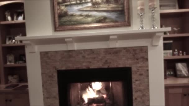 Chimenea Artificial Con Ladrillo Blanco Casa Cálida Ambiente Acogedor