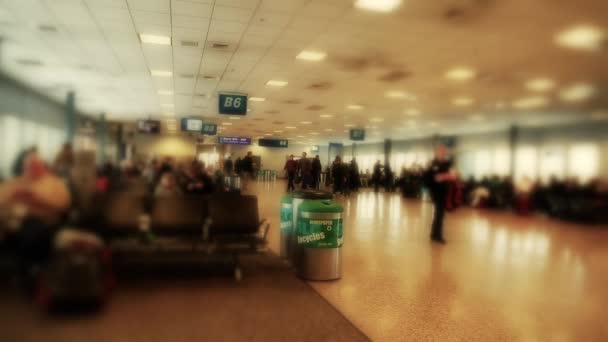 People inside an airport — Stock Video