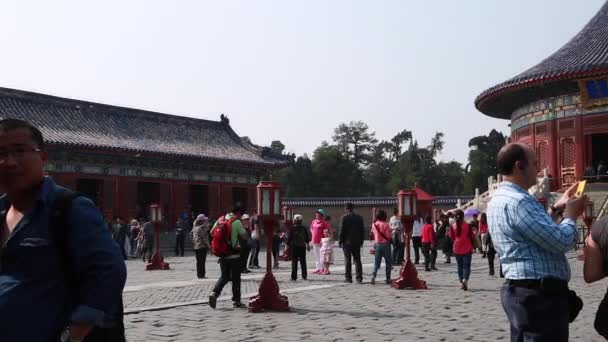 Tourists in the temple of heaven — Stock Video