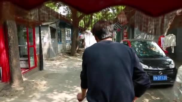 Rickshaw conduce cu bicicleta — Videoclip de stoc