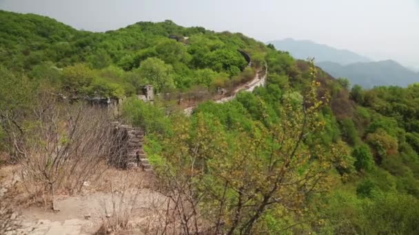 Jiankou τμήμα του το Σινικό τείχος — Αρχείο Βίντεο
