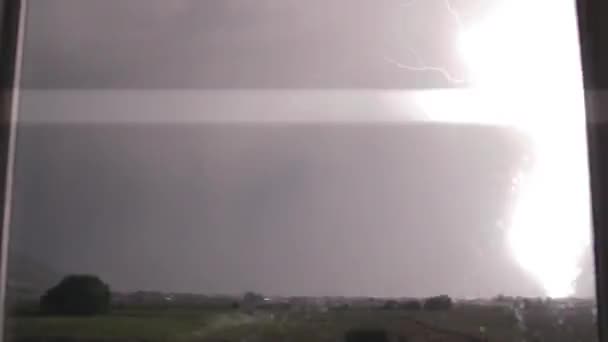 Scary lightning storm — Stock Video