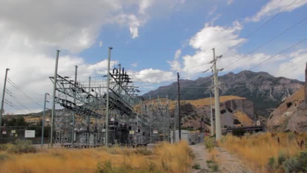 Electrical power sub station — Stock Video