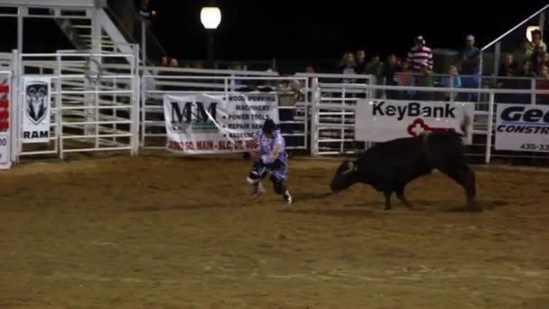 Rodeo událost v Oakley, Utah — Stock video