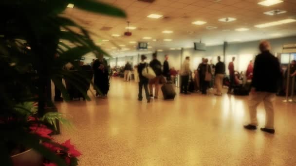 People inside an airport — Stock Video