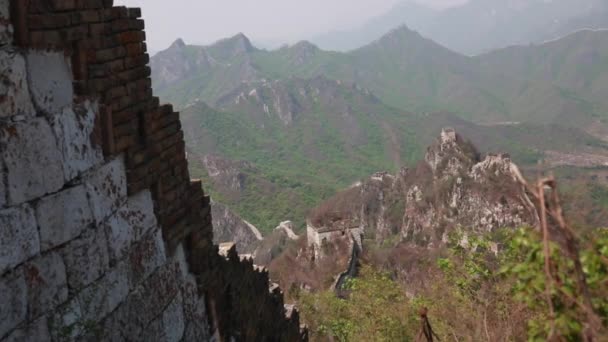 Torres en la Gran Muralla de China — Vídeo de stock