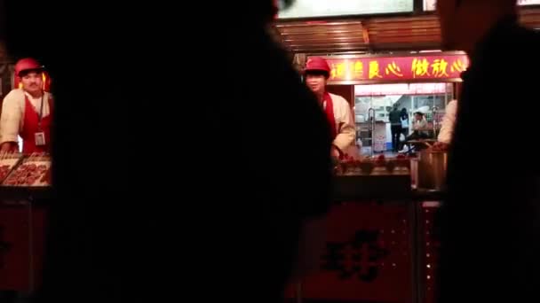 A food market in Beijing, China — Stock Video