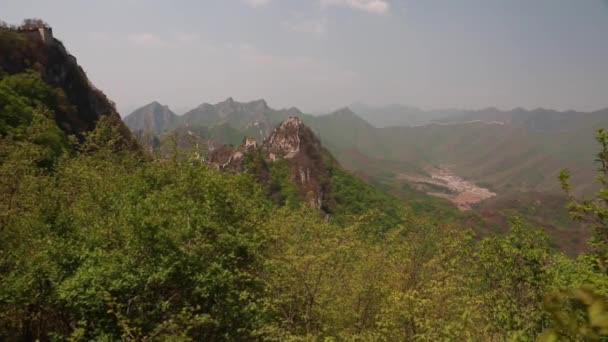 Torres en la Gran Muralla de China — Vídeo de stock