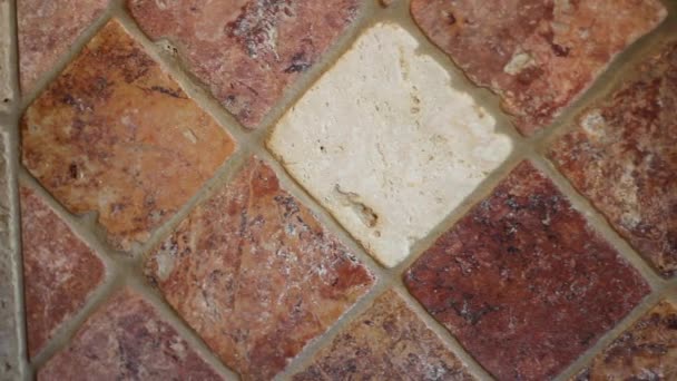 A tile backsplash on a wall — Stock Video