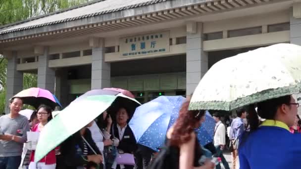 Tourists at the Terra Cotta Warrior Museum — Stock Video