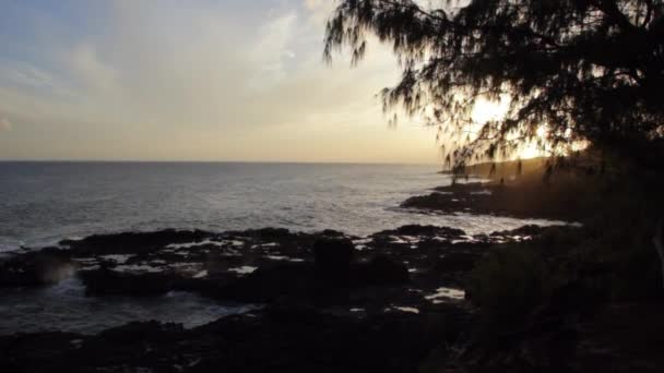 Όμορφη ωκεανό ηλιοβασίλεμα — Αρχείο Βίντεο