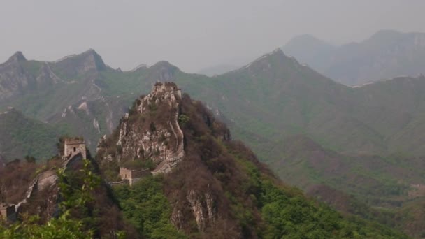 Torres en la Gran Muralla de China — Vídeos de Stock