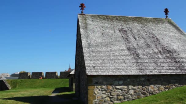 Città coloniale a Louisbourg — Video Stock