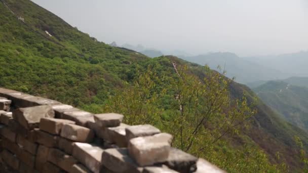 Abschnitt der großen Mauer aus China — Stockvideo