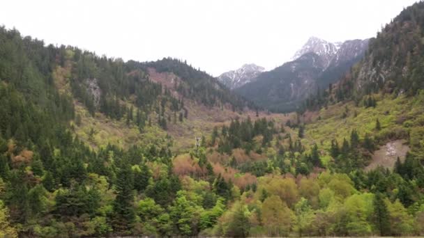 Hermoso valle juizhaigou — Vídeo de stock