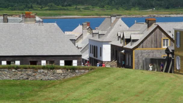 Französisches fort bei louisbourg — Stockvideo