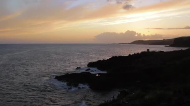 Vackra havet solnedgång — Stockvideo