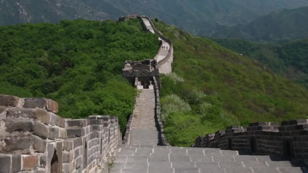 Große Mauer aus Porzellan — Stockvideo